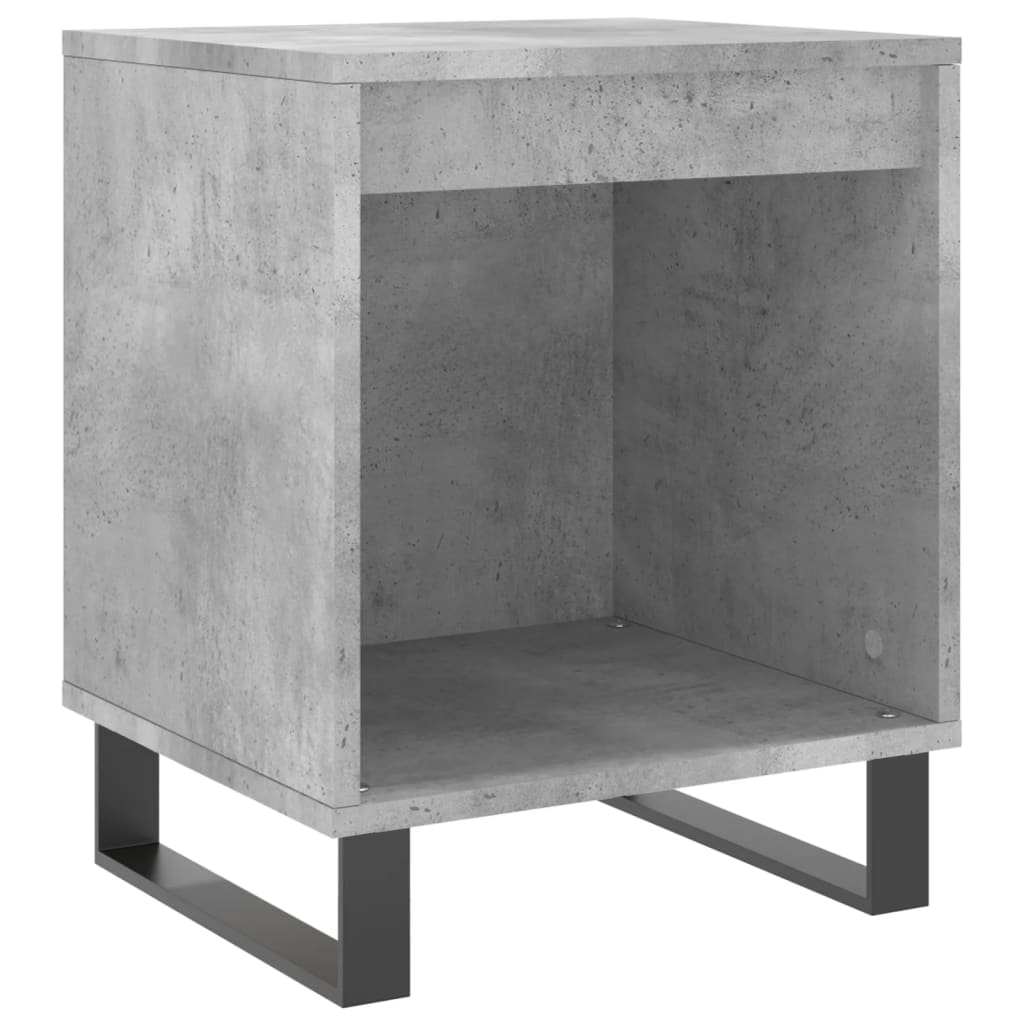 Bedside tables 2 pcs. Concrete grey 40x35x50 cm wood material