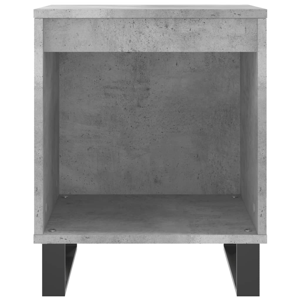 Bedside tables 2 pcs. Concrete grey 40x35x50 cm wood material