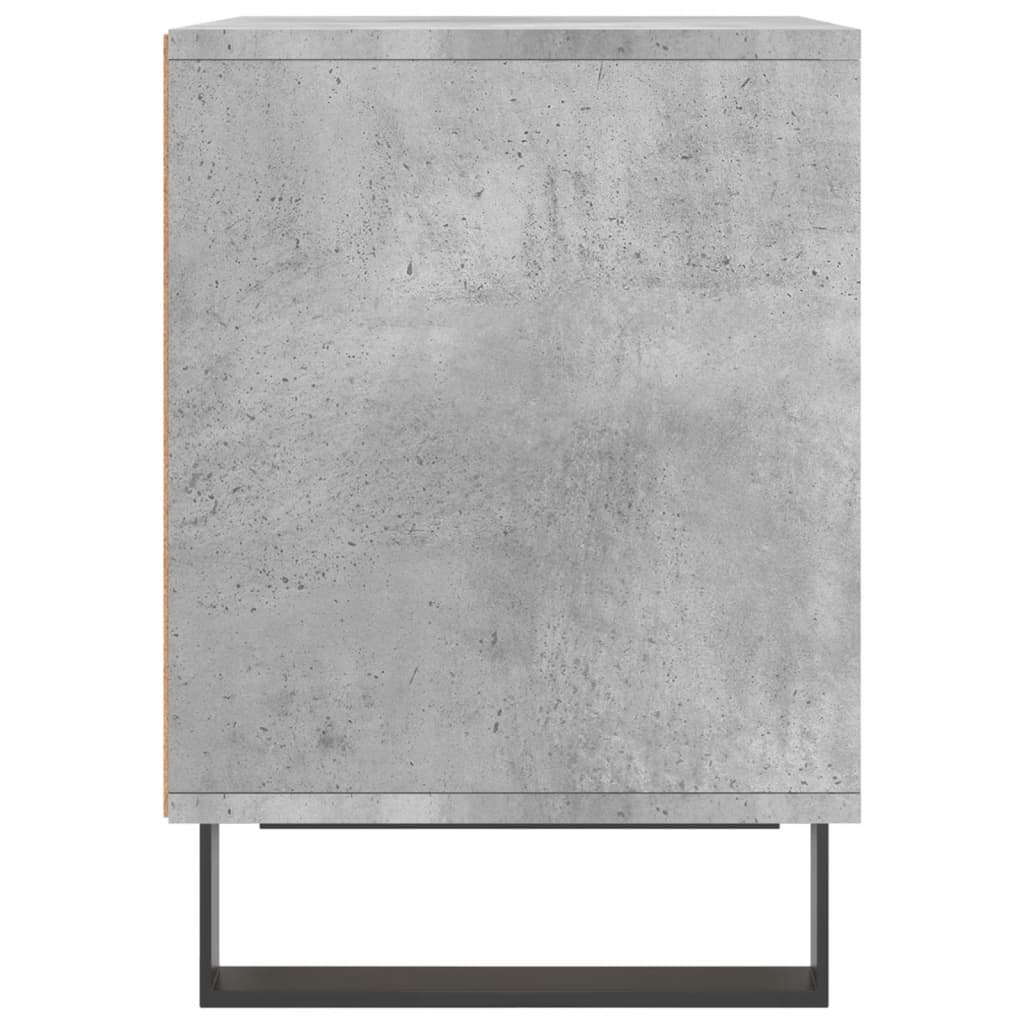Bedside tables 2 pcs. Concrete grey 40x35x50 cm wood material