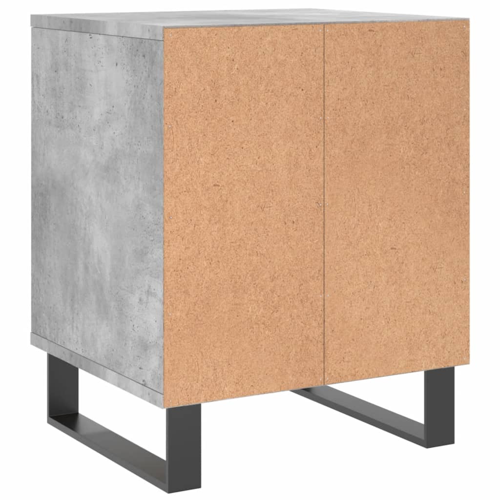 Bedside tables 2 pcs. Concrete grey 40x35x50 cm wood material