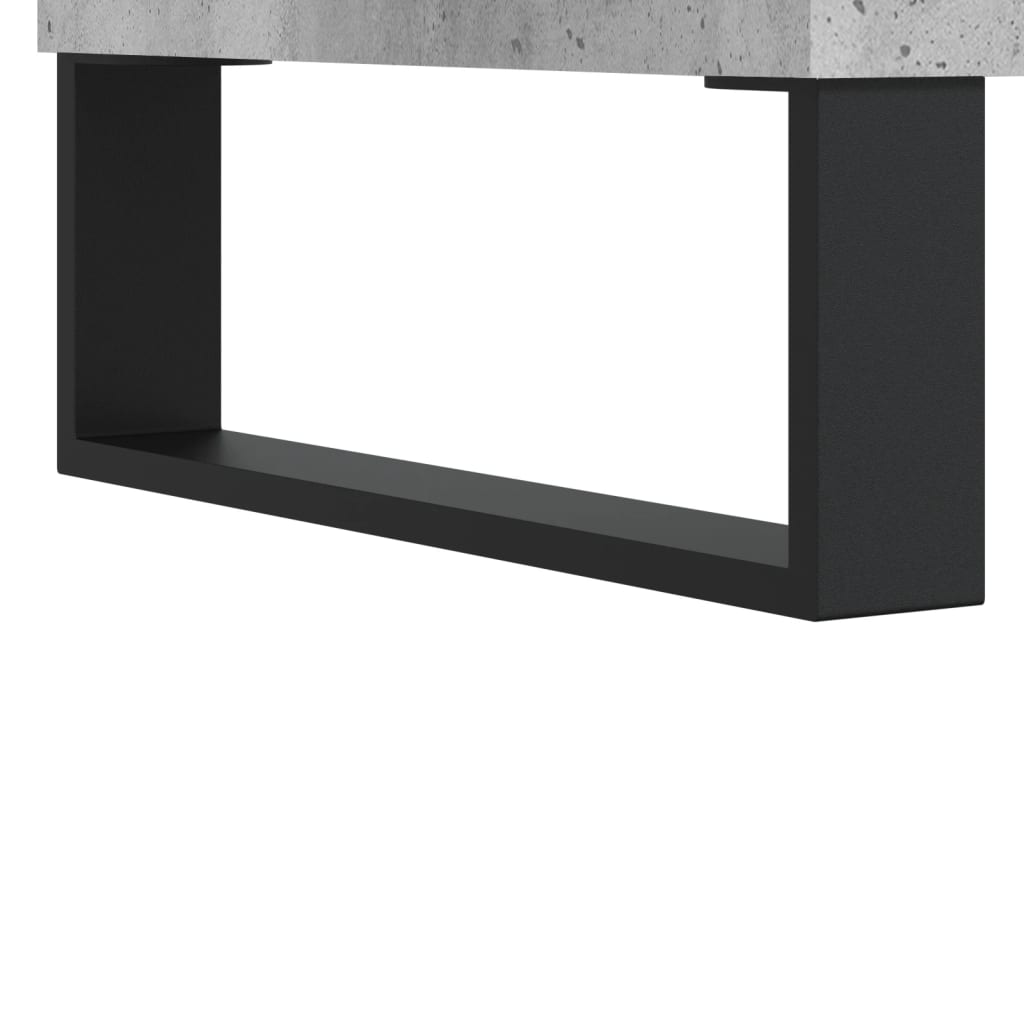 Bedside tables 2 pcs. Concrete grey 40x35x50 cm wood material