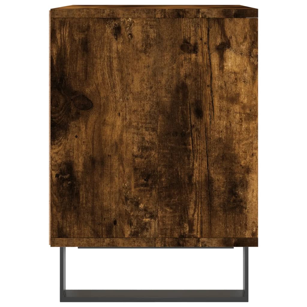 Bedside table smoked oak 40x35x50 cm wood material