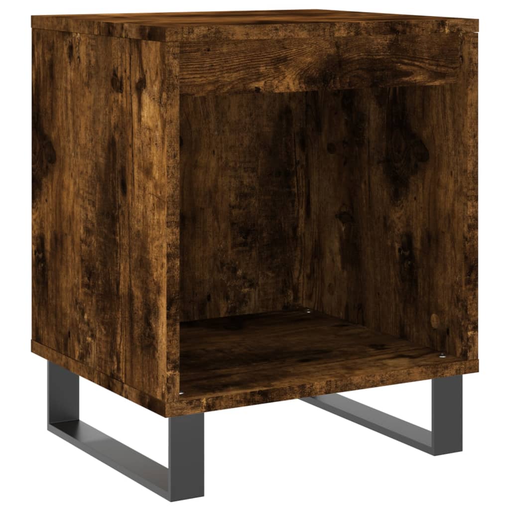 Tables de chevet 2 pcs. chêne fumé 40x35x50 cm matériau bois