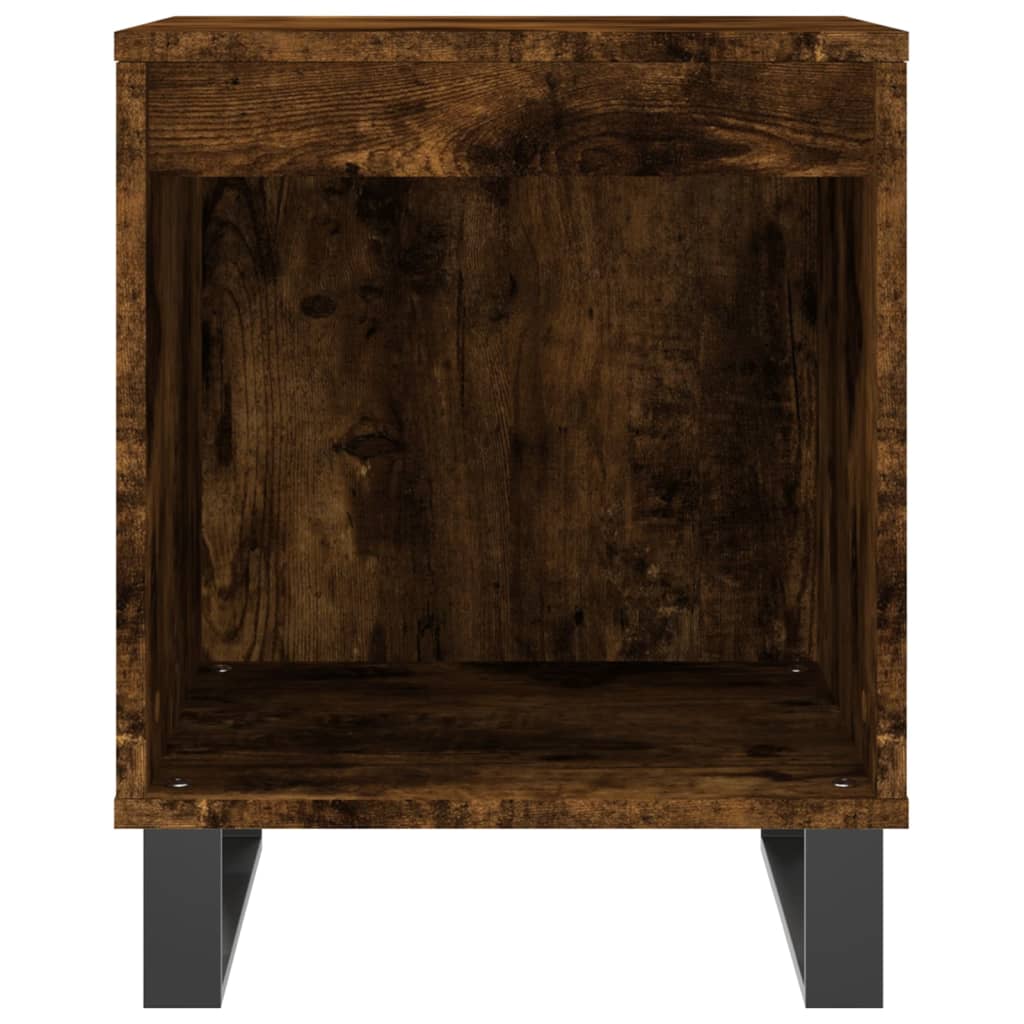 Tables de chevet 2 pcs. chêne fumé 40x35x50 cm matériau bois
