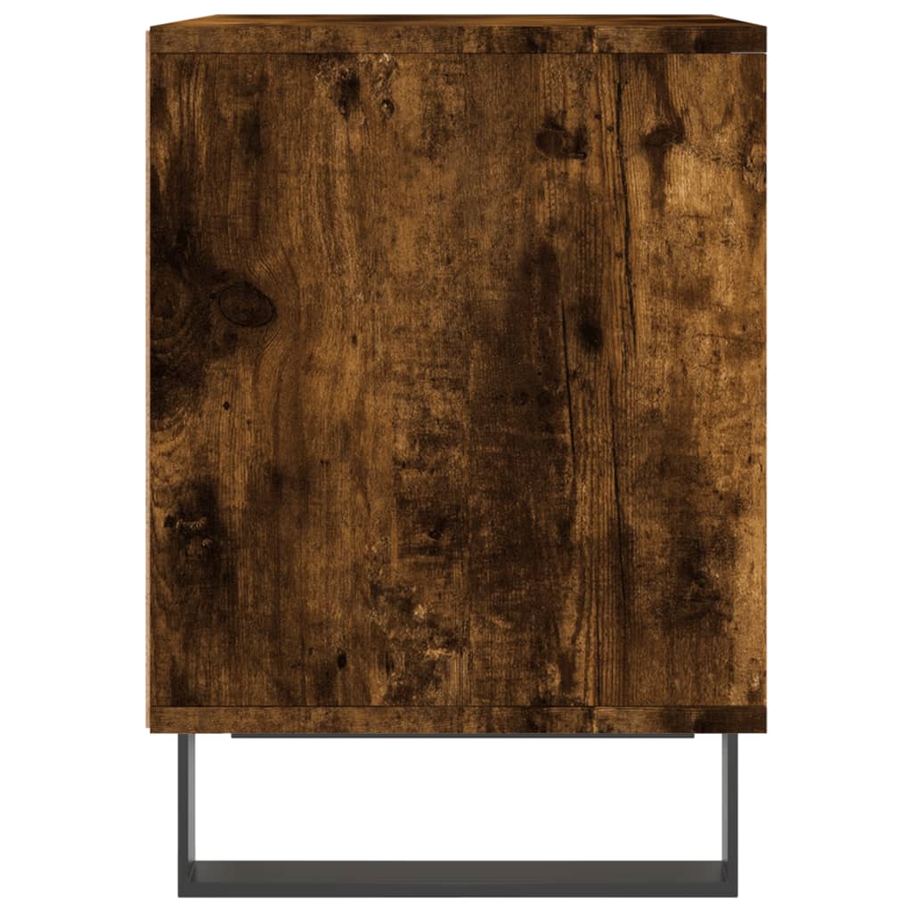 Tables de chevet 2 pcs. chêne fumé 40x35x50 cm matériau bois