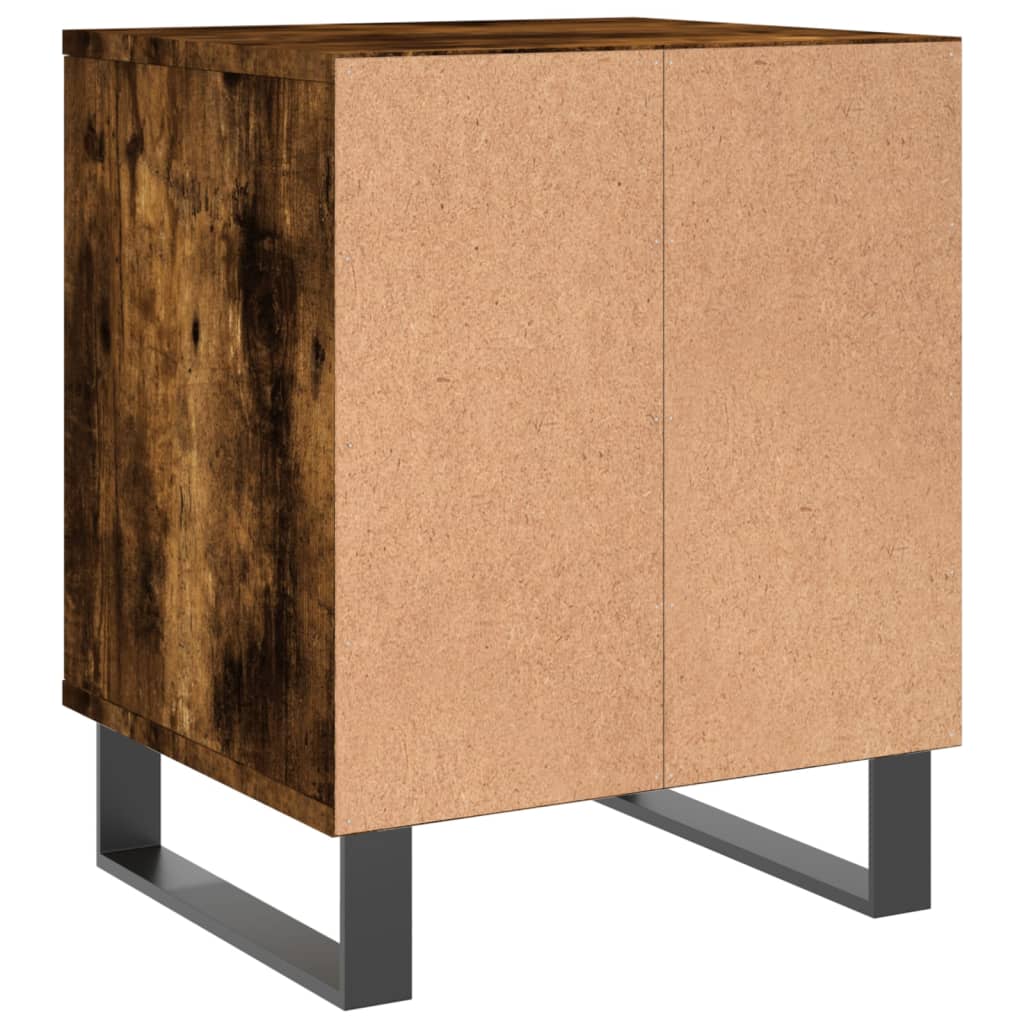 Tables de chevet 2 pcs. chêne fumé 40x35x50 cm matériau bois
