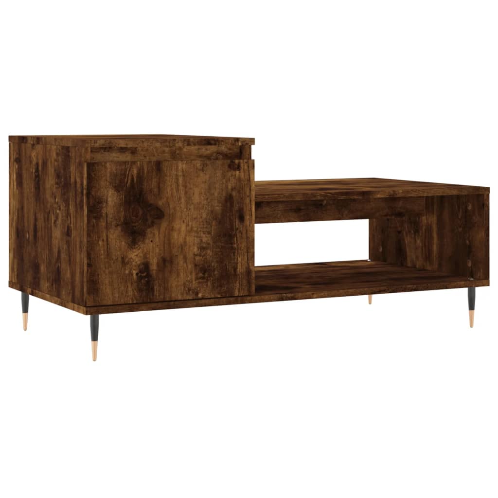 Coffee table smoked oak 100x50x45 cm wood material