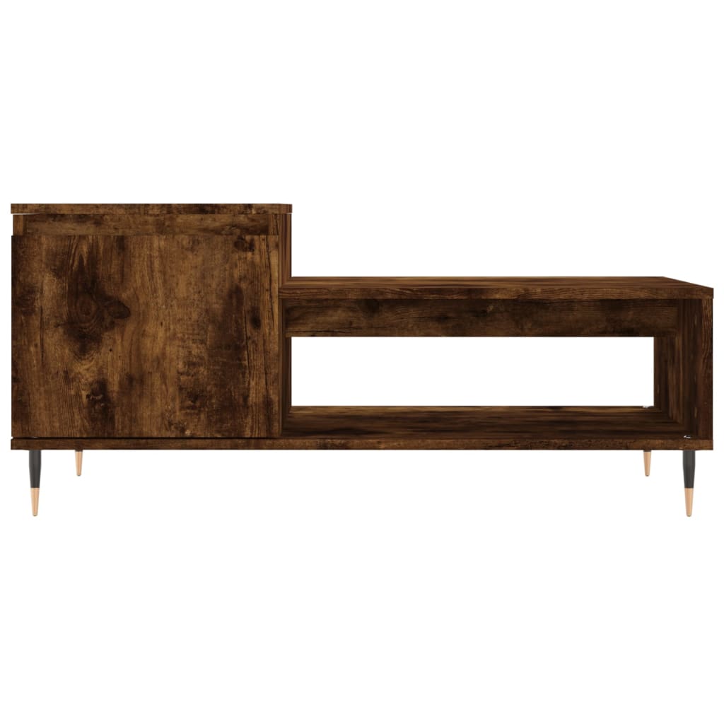 Coffee table smoked oak 100x50x45 cm wood material