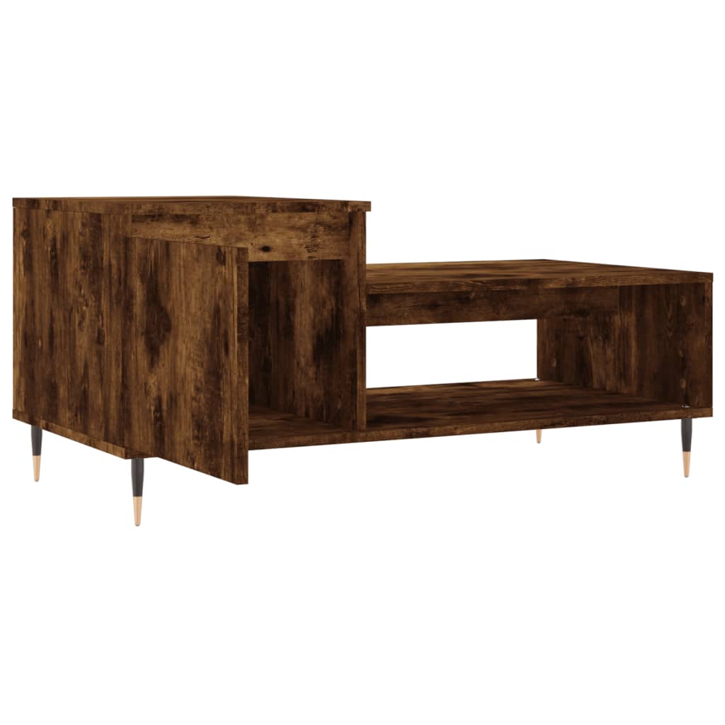 Coffee table smoked oak 100x50x45 cm wood material