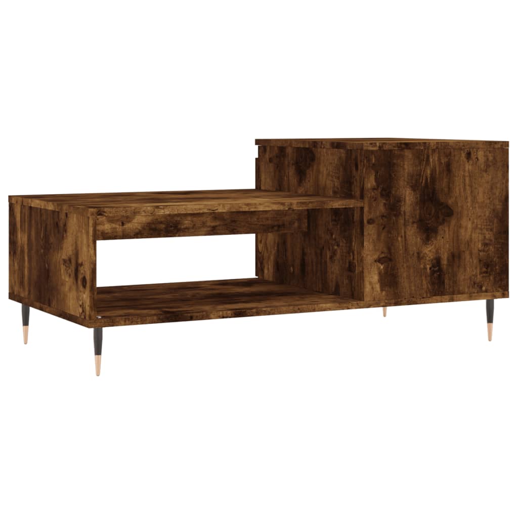 Coffee table smoked oak 100x50x45 cm wood material