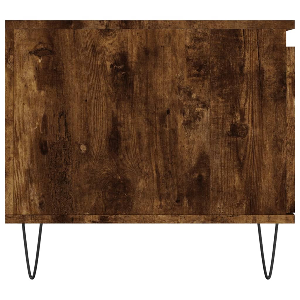 Table basse chêne fumé 100x50x45 cm en bois