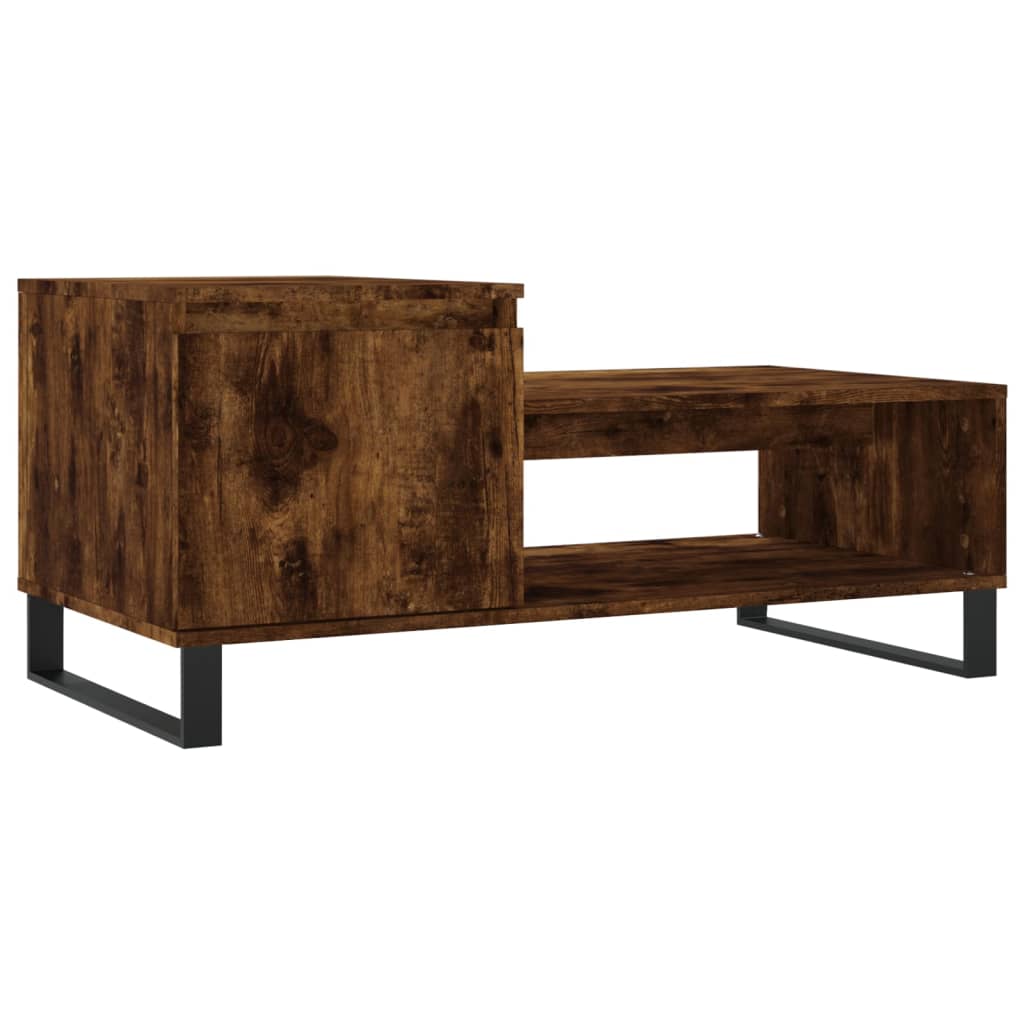 Coffee table smoked oak 100x50x45 cm wood material