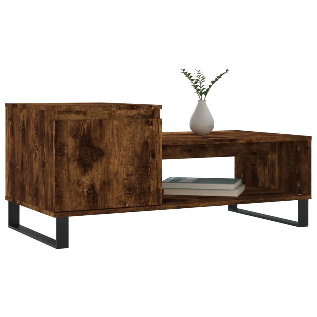 Coffee table smoked oak 100x50x45 cm wood material