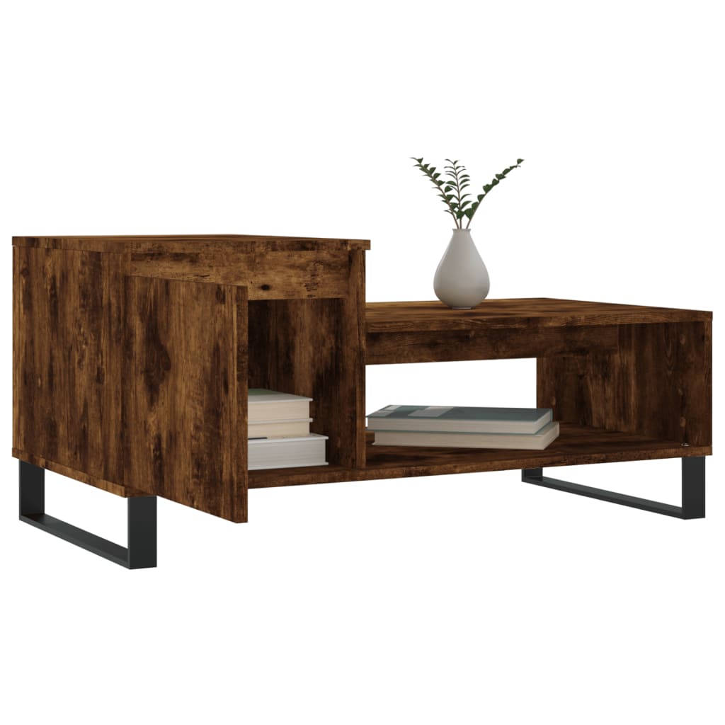 Coffee table smoked oak 100x50x45 cm wood material
