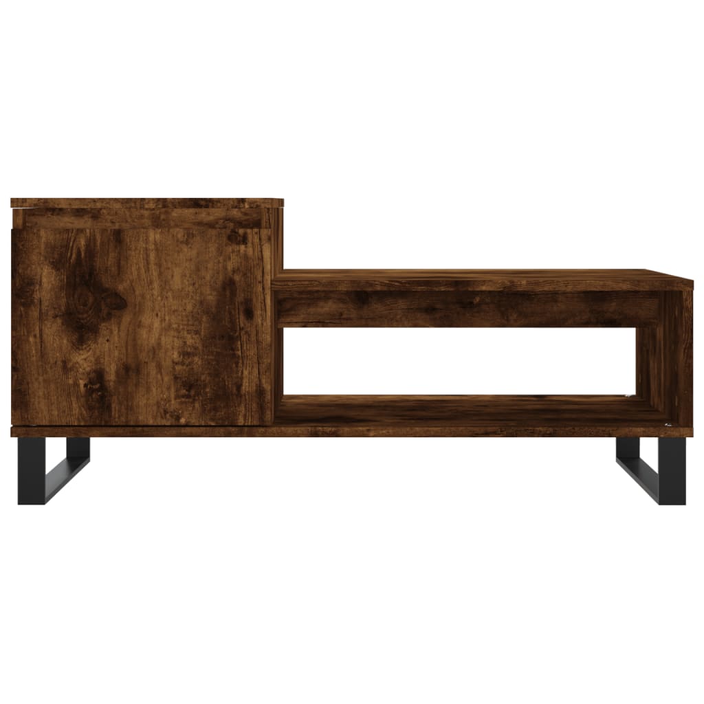 Coffee table smoked oak 100x50x45 cm wood material