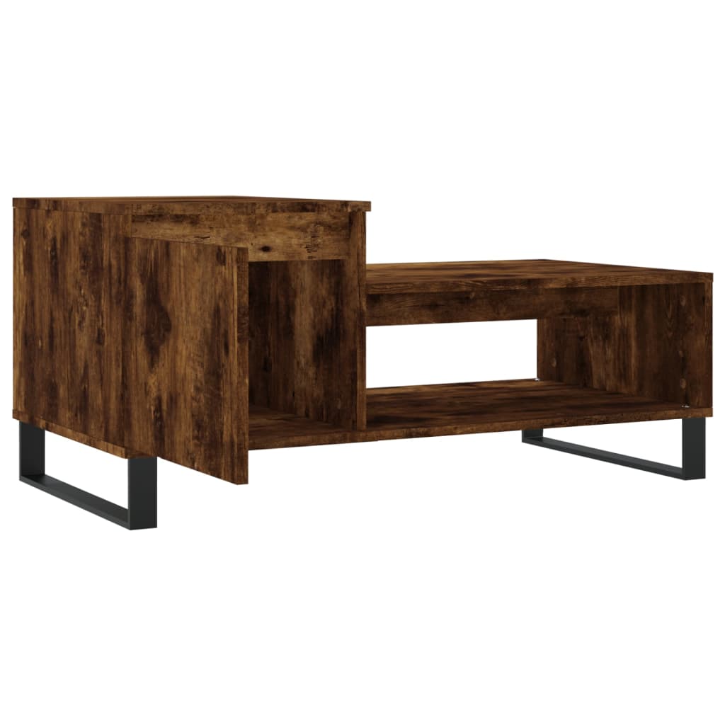 Coffee table smoked oak 100x50x45 cm wood material