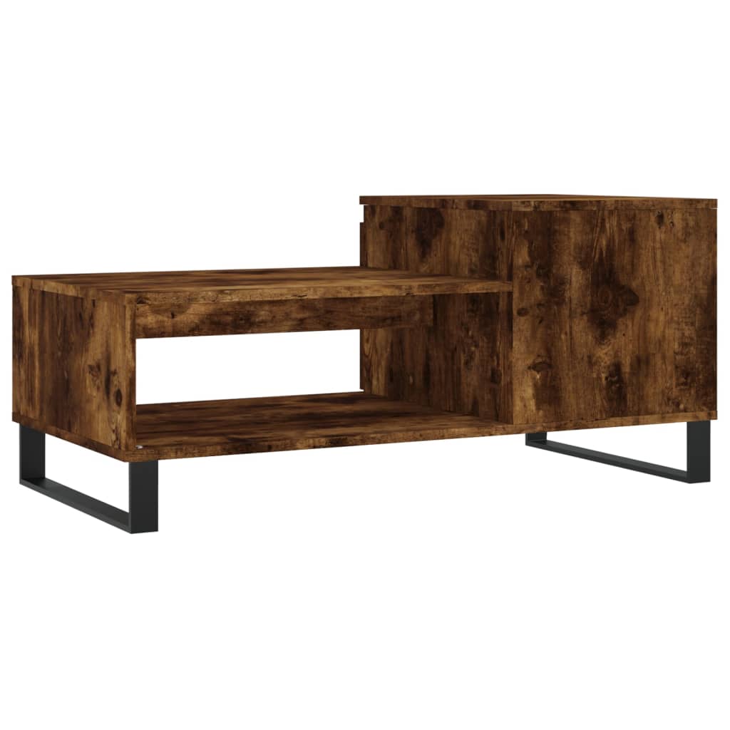 Coffee table smoked oak 100x50x45 cm wood material