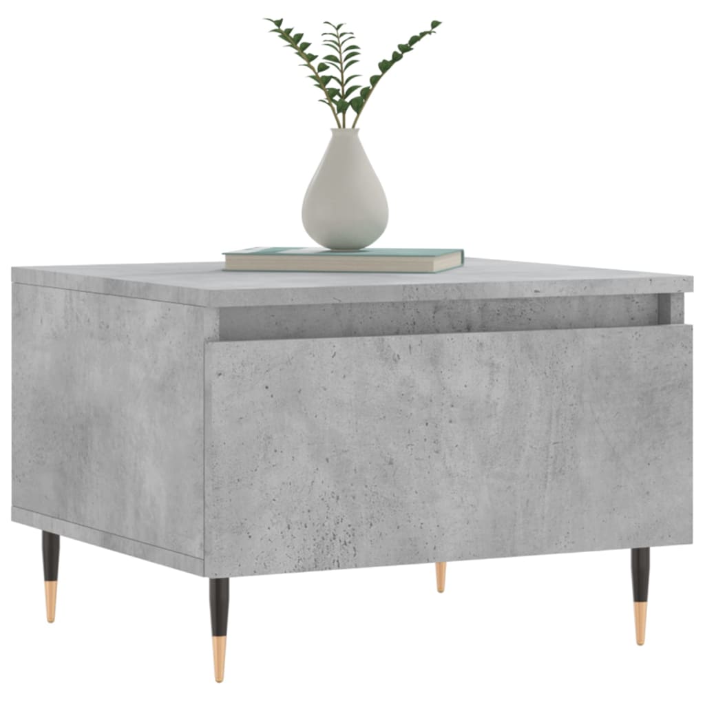 Coffee tables 2 pcs. Concrete grey 50x46x35 cm wood material