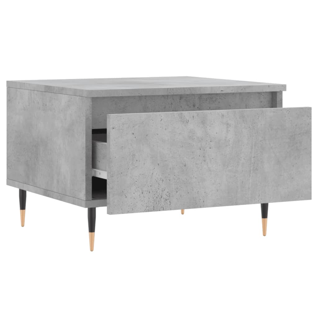 Coffee tables 2 pcs. Concrete grey 50x46x35 cm wood material
