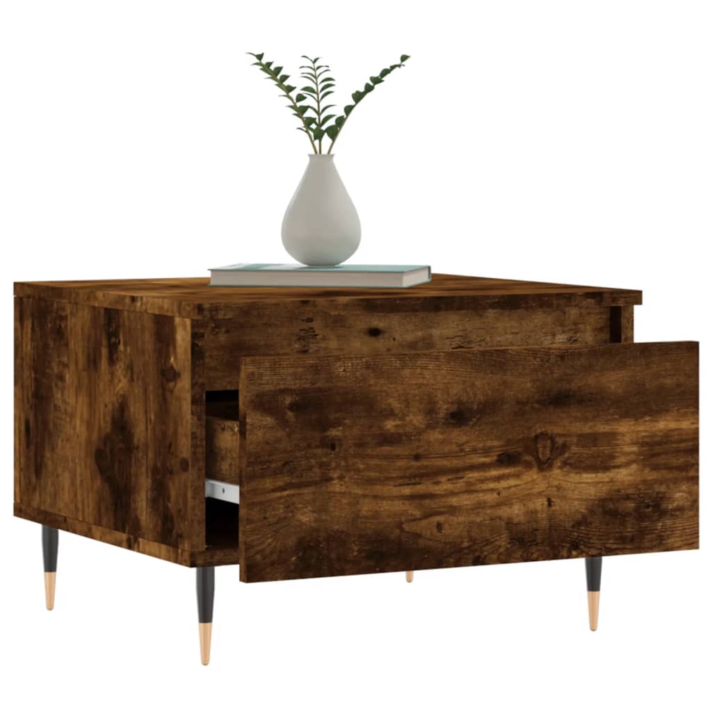 Coffee tables 2 pcs. Smoked oak 50x46x35 cm wood material