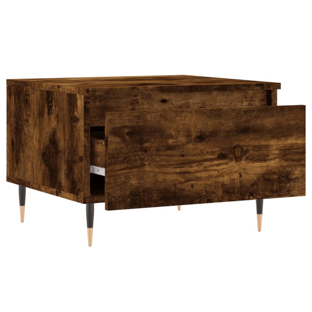 Coffee tables 2 pcs. Smoked oak 50x46x35 cm wood material