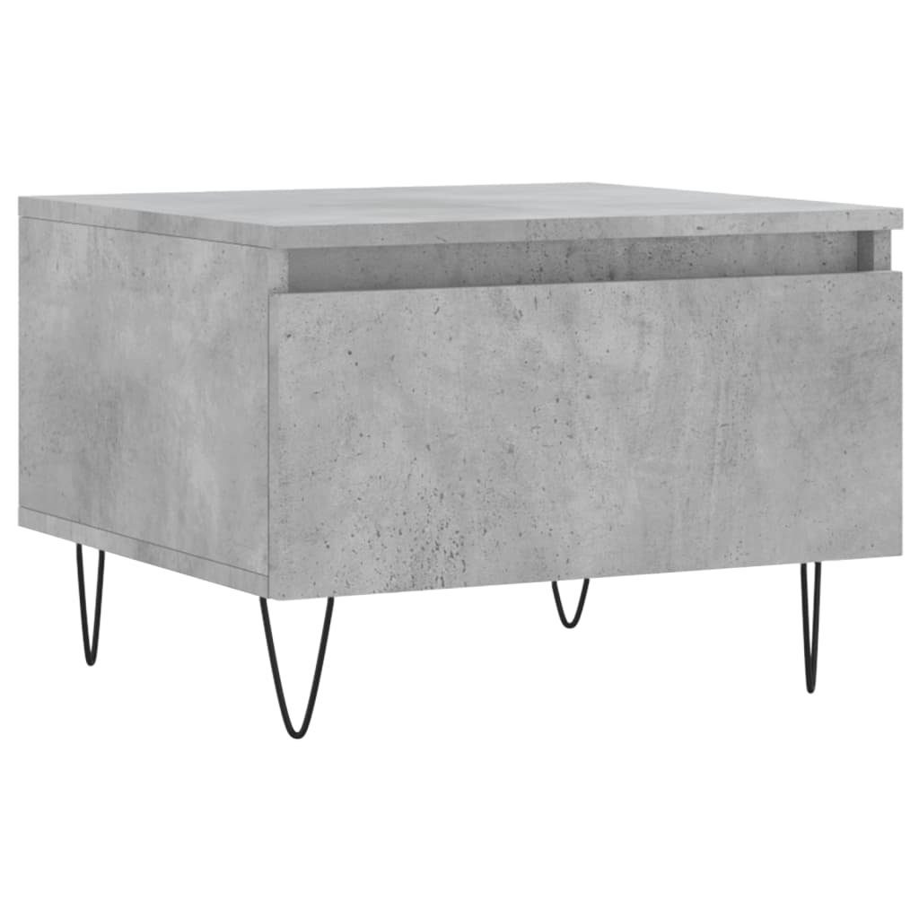 Coffee tables 2 pcs. Concrete grey 50x46x35 cm wood material