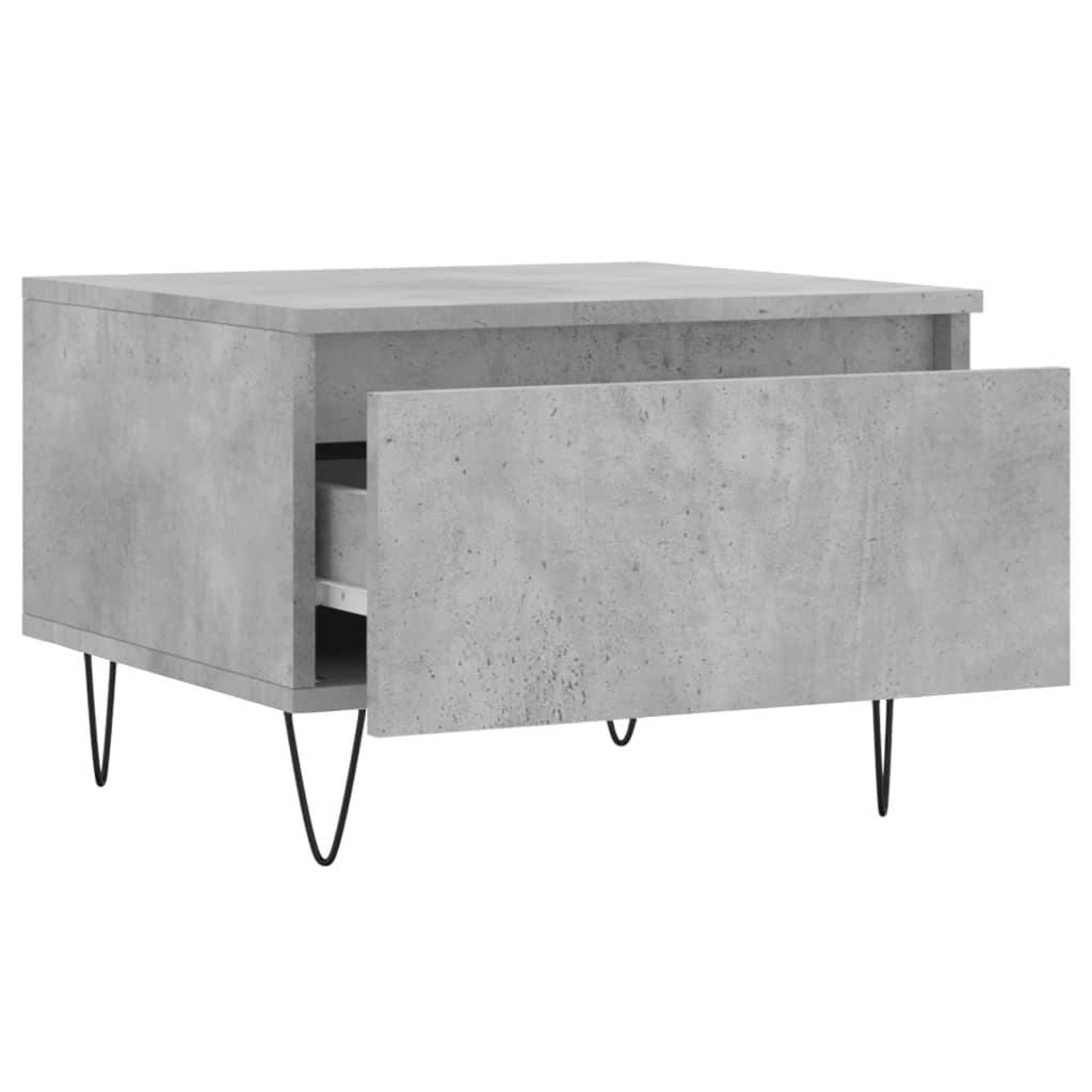 Coffee tables 2 pcs. Concrete grey 50x46x35 cm wood material