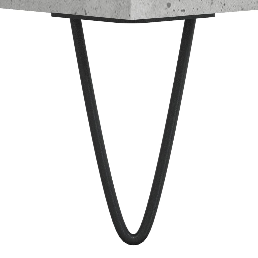 Coffee tables 2 pcs. Concrete grey 50x46x35 cm wood material