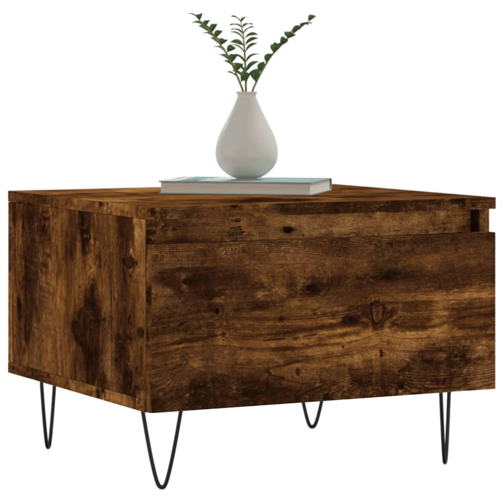 Coffee tables 2 pcs. Smoked oak 50x46x35 cm wood material