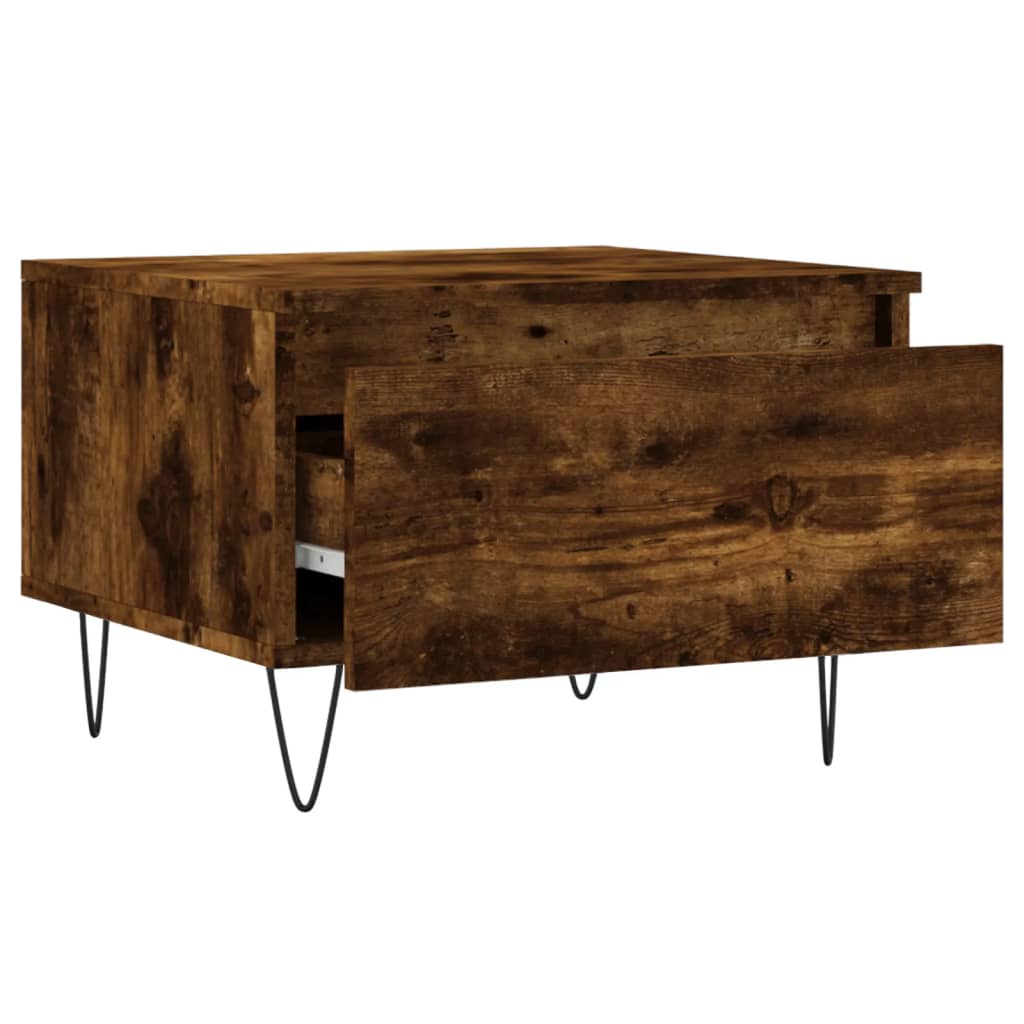 Coffee tables 2 pcs. Smoked oak 50x46x35 cm wood material