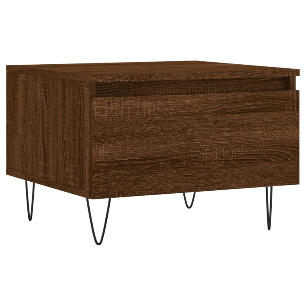 Coffee Tables 2 pcs. Brown Oak Look 50x46x35 cm Wood Material