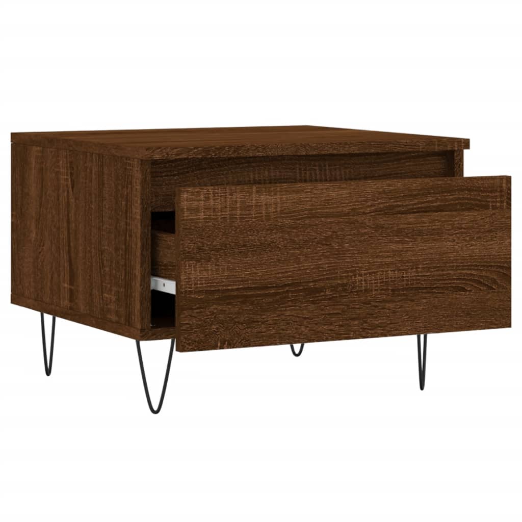 Coffee Tables 2 pcs. Brown Oak Look 50x46x35 cm Wood Material