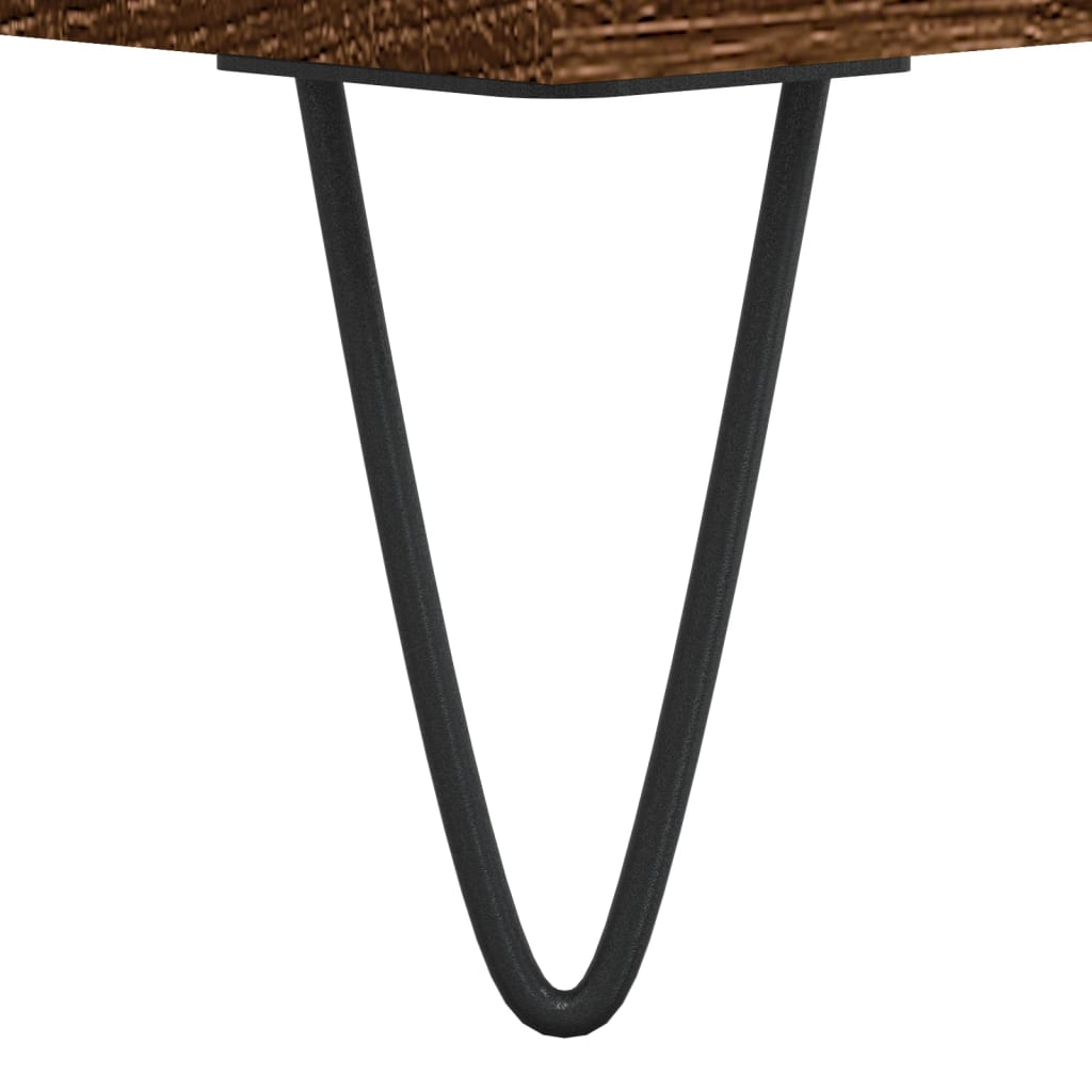 Coffee Tables 2 pcs. Brown Oak Look 50x46x35 cm Wood Material