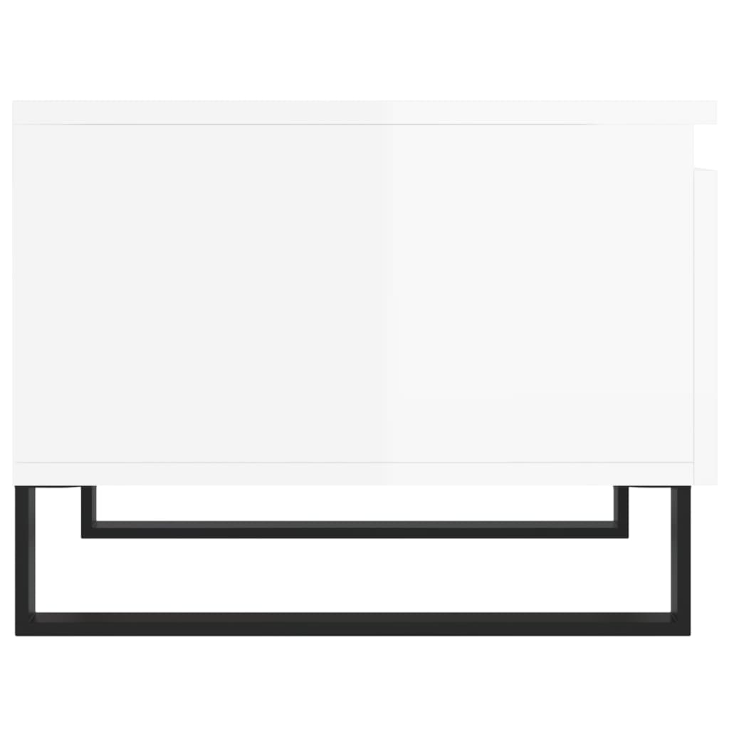 Coffee tables 2 pcs. High gloss white 50x46x35 cm wood material