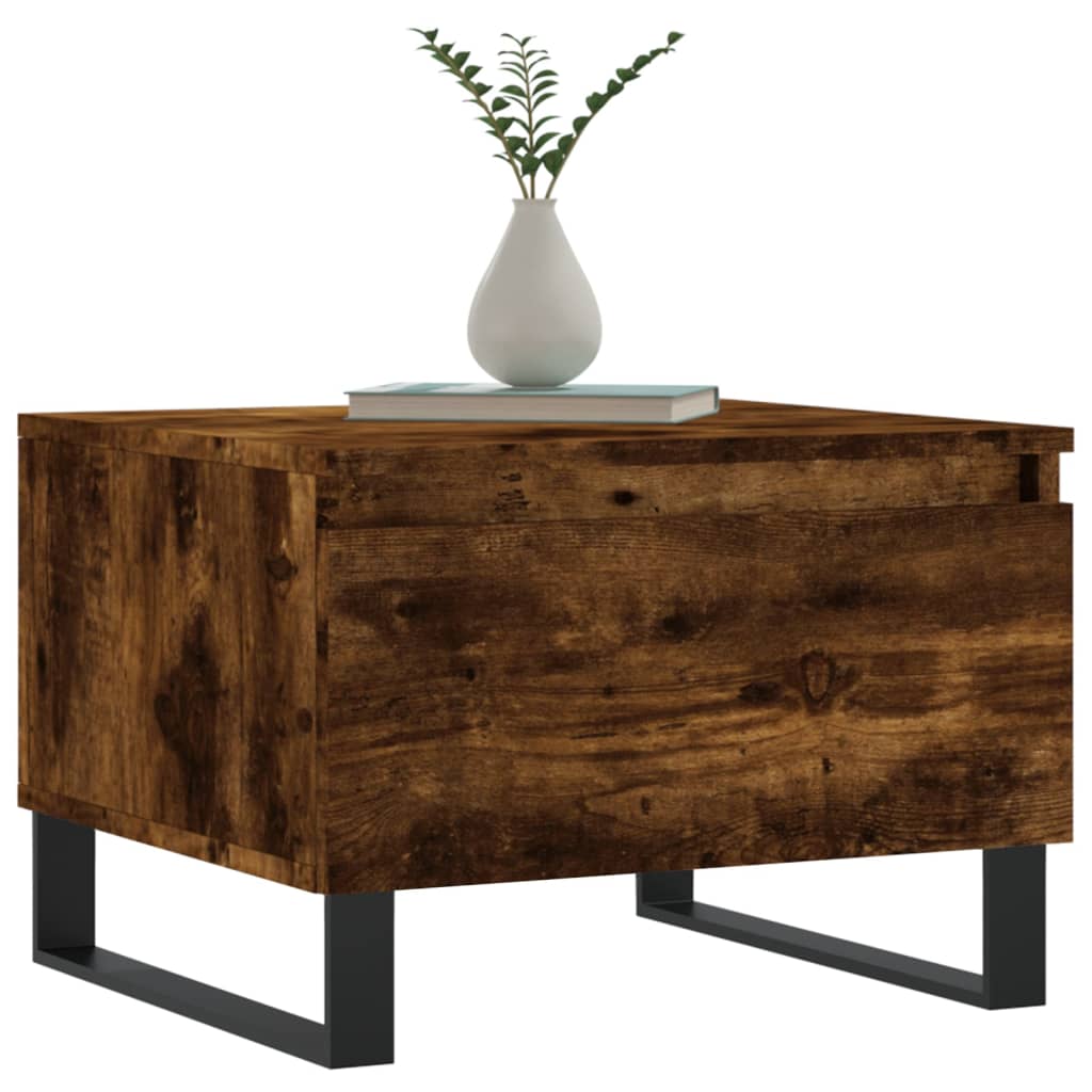 Coffee tables 2 pcs. Smoked oak 50x46x35 cm wood material