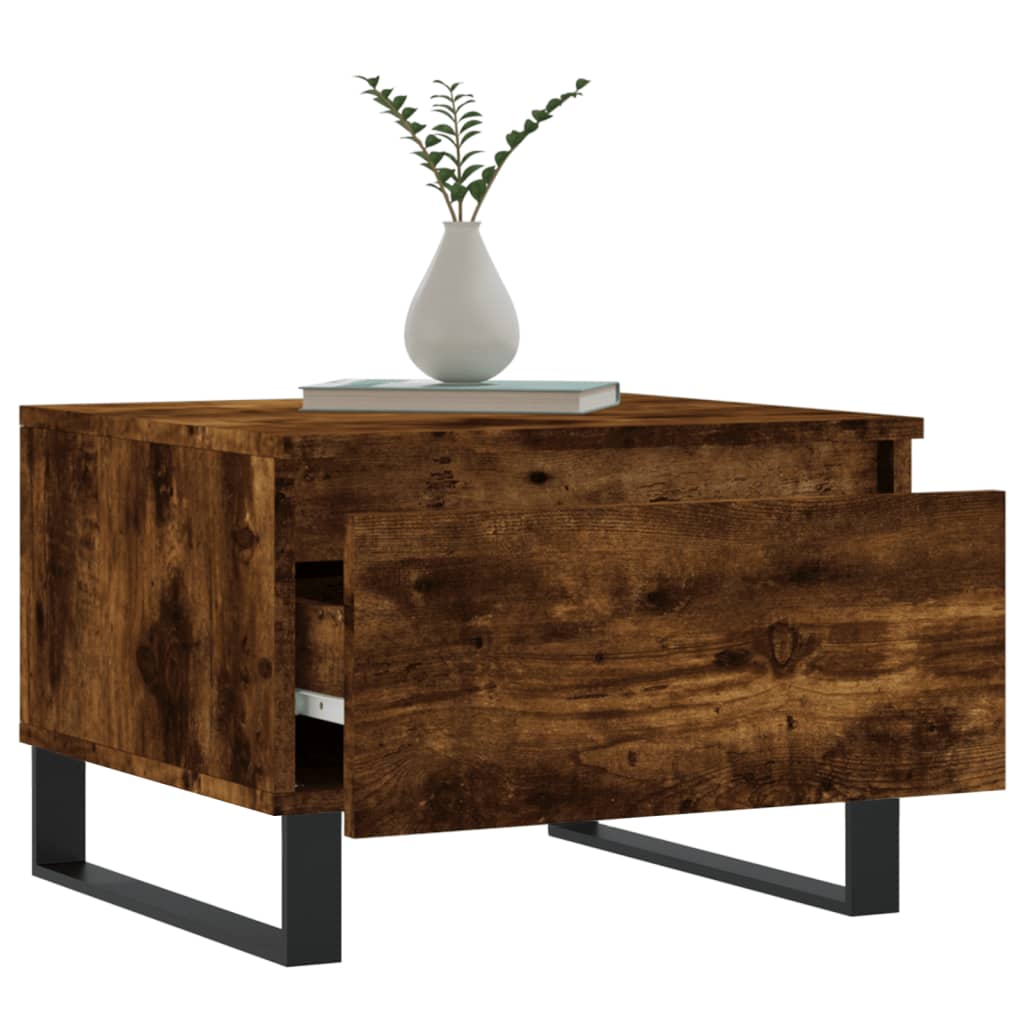 Coffee tables 2 pcs. Smoked oak 50x46x35 cm wood material