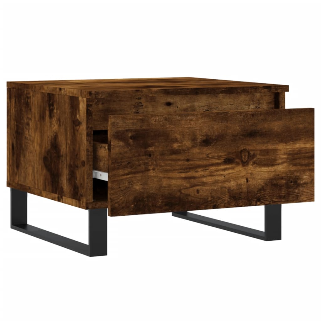 Coffee tables 2 pcs. Smoked oak 50x46x35 cm wood material