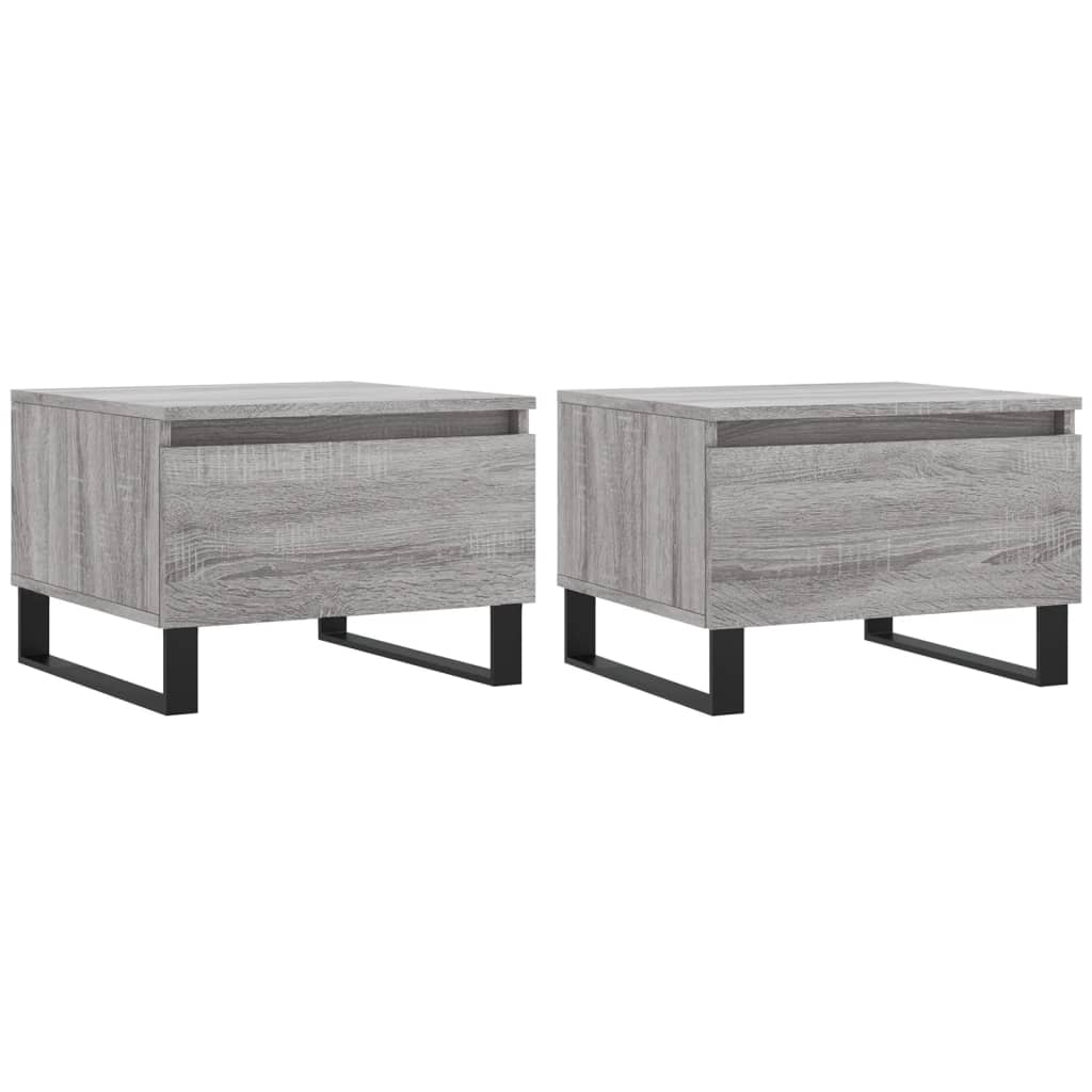 Coffee Tables 2 pcs. Gray Sonoma 50x46x35 cm Wood Material