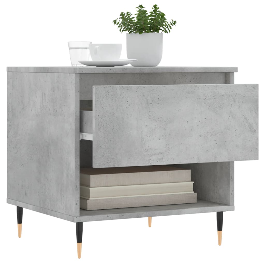 Table basse gris béton 50x46x50 cm en bois