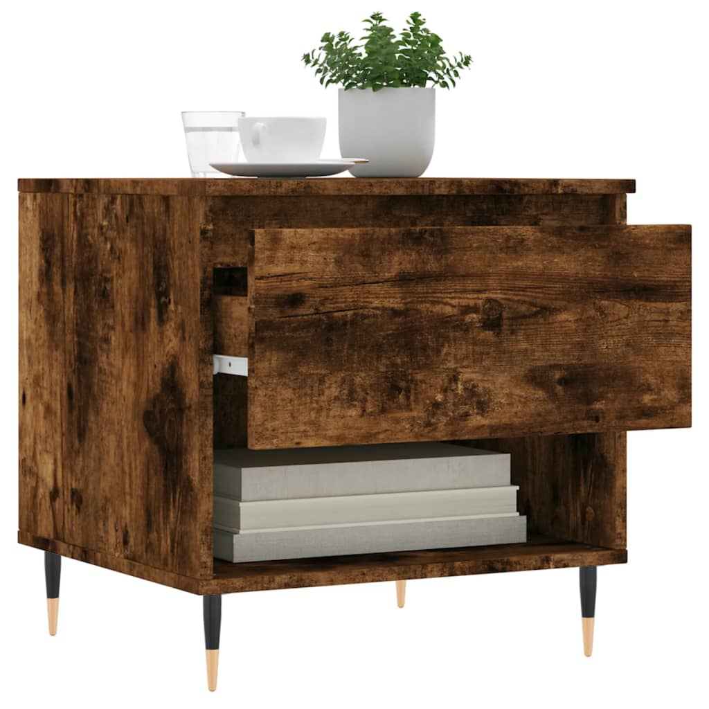 Coffee table smoked oak 50x46x50 cm wood material