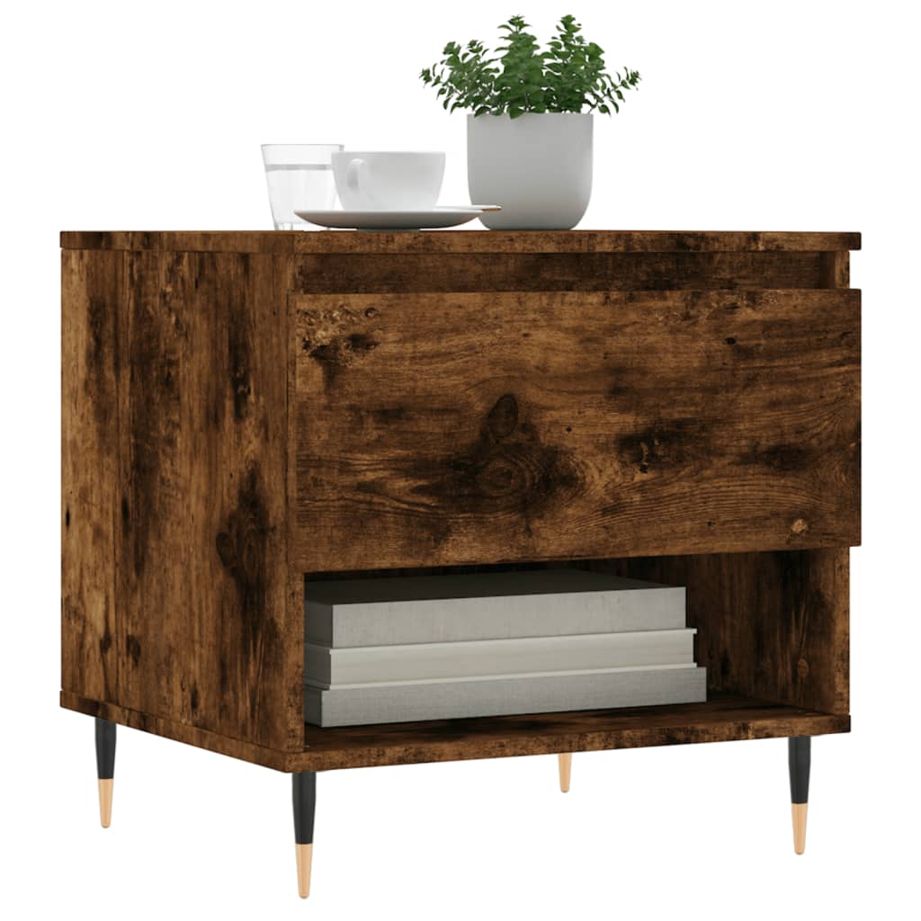Coffee tables 2 pcs. Smoked oak 50x46x50 cm wood material