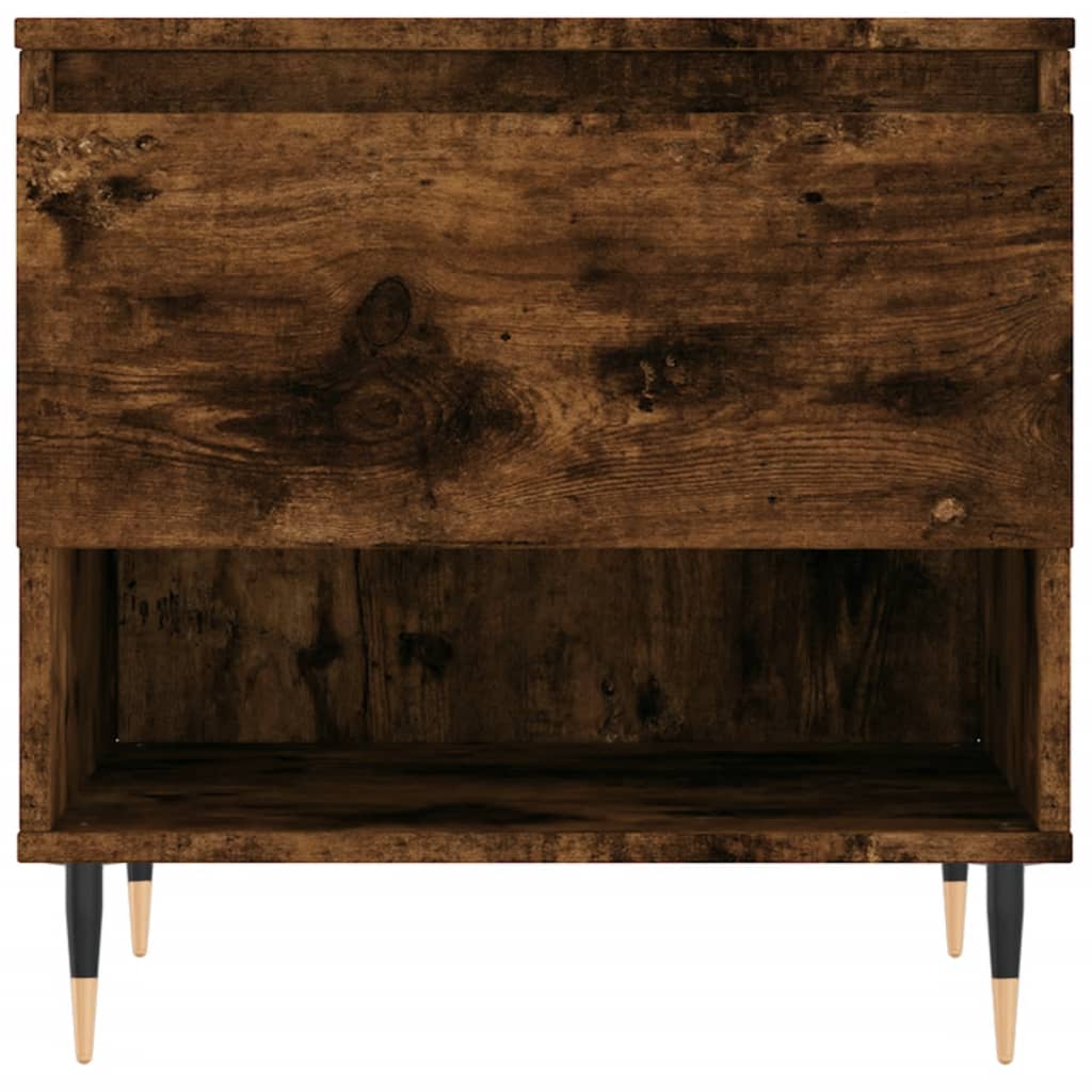 Coffee tables 2 pcs. Smoked oak 50x46x50 cm wood material