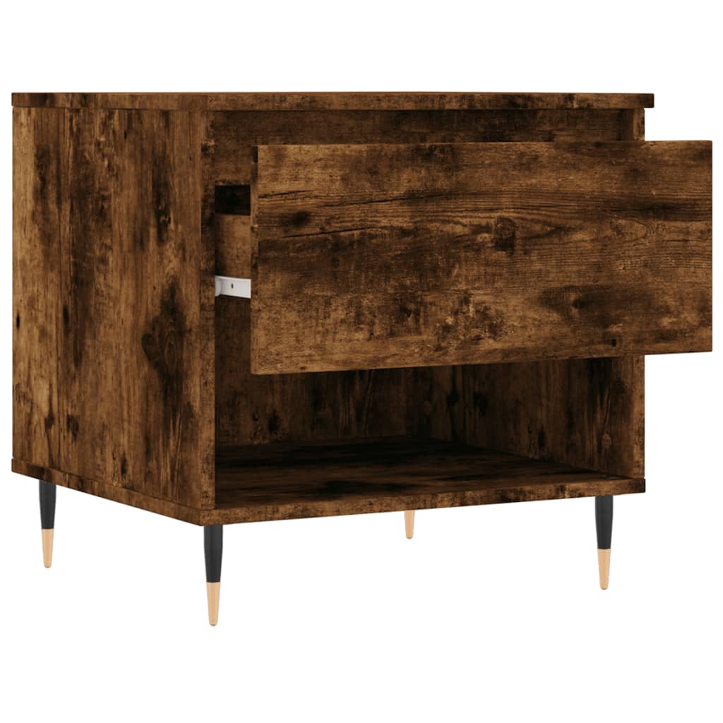 Coffee tables 2 pcs. Smoked oak 50x46x50 cm wood material