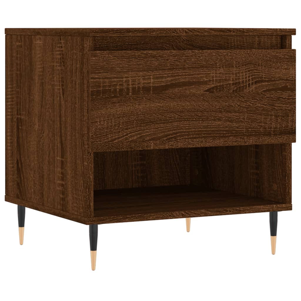 Coffee tables 2 pcs. Brown oak look 50x46x50 cm wood material