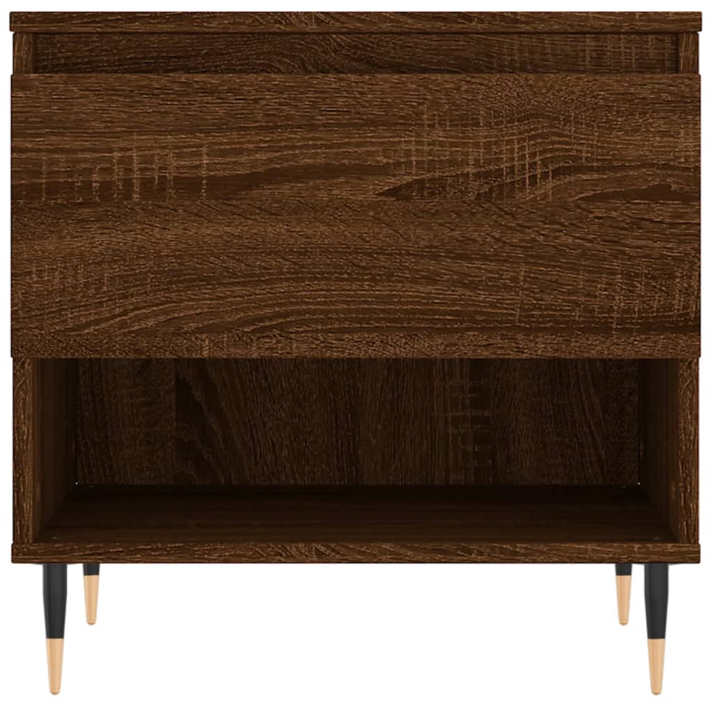 Coffee tables 2 pcs. Brown oak look 50x46x50 cm wood material