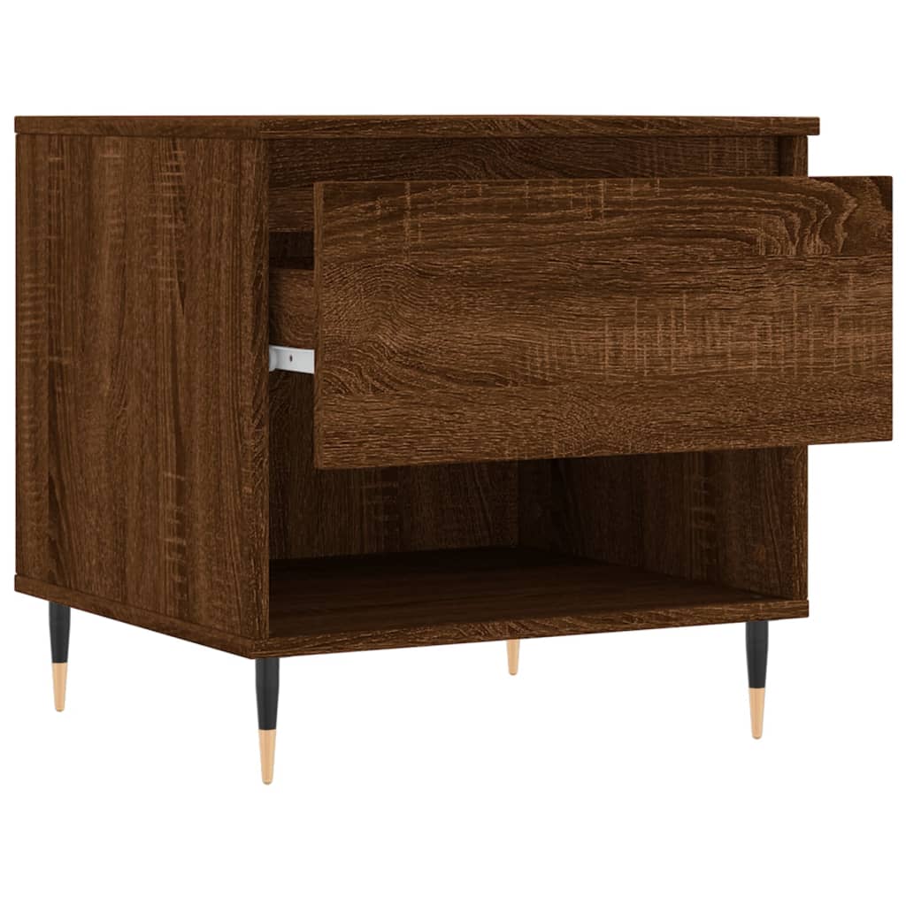 Coffee tables 2 pcs. Brown oak look 50x46x50 cm wood material