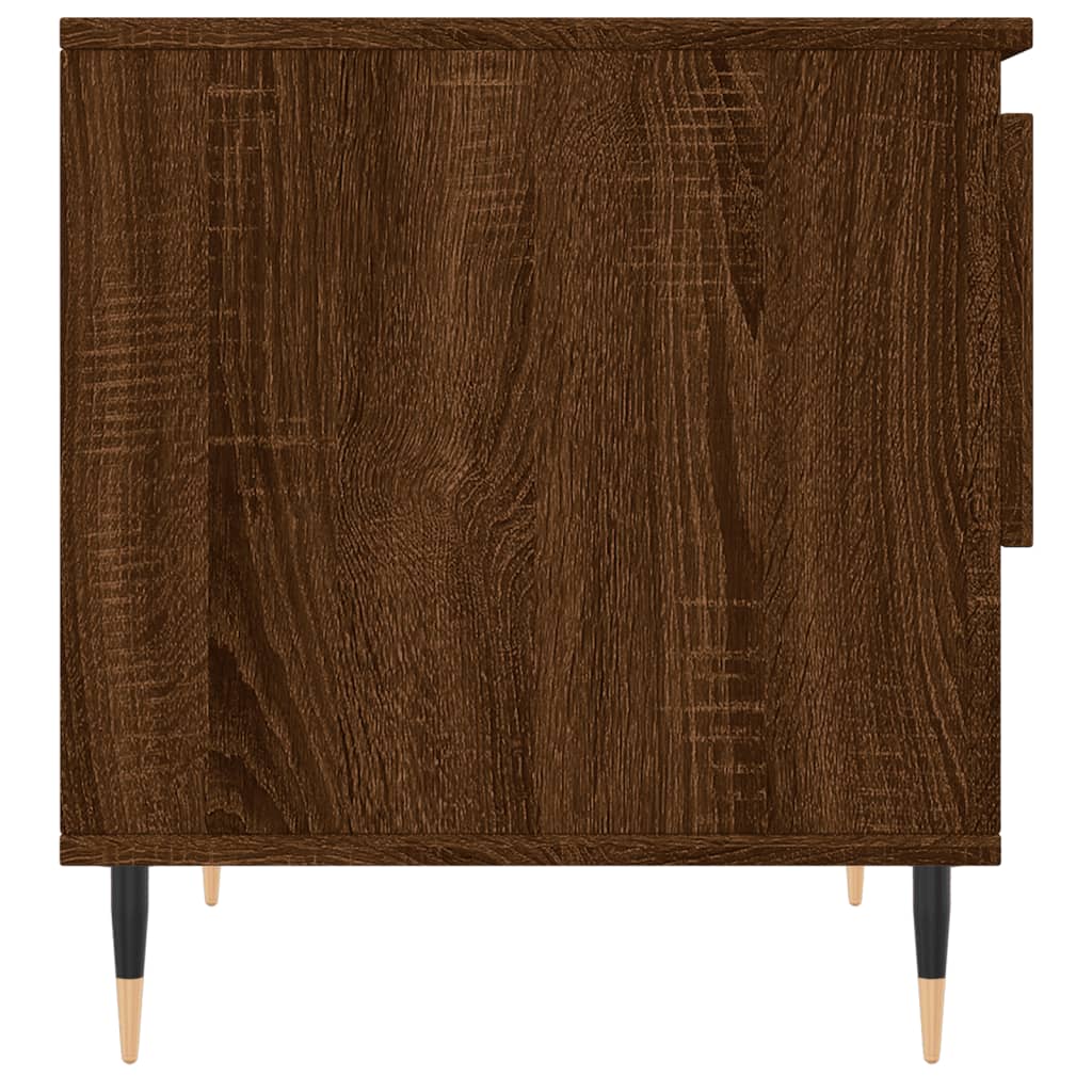 Coffee tables 2 pcs. Brown oak look 50x46x50 cm wood material