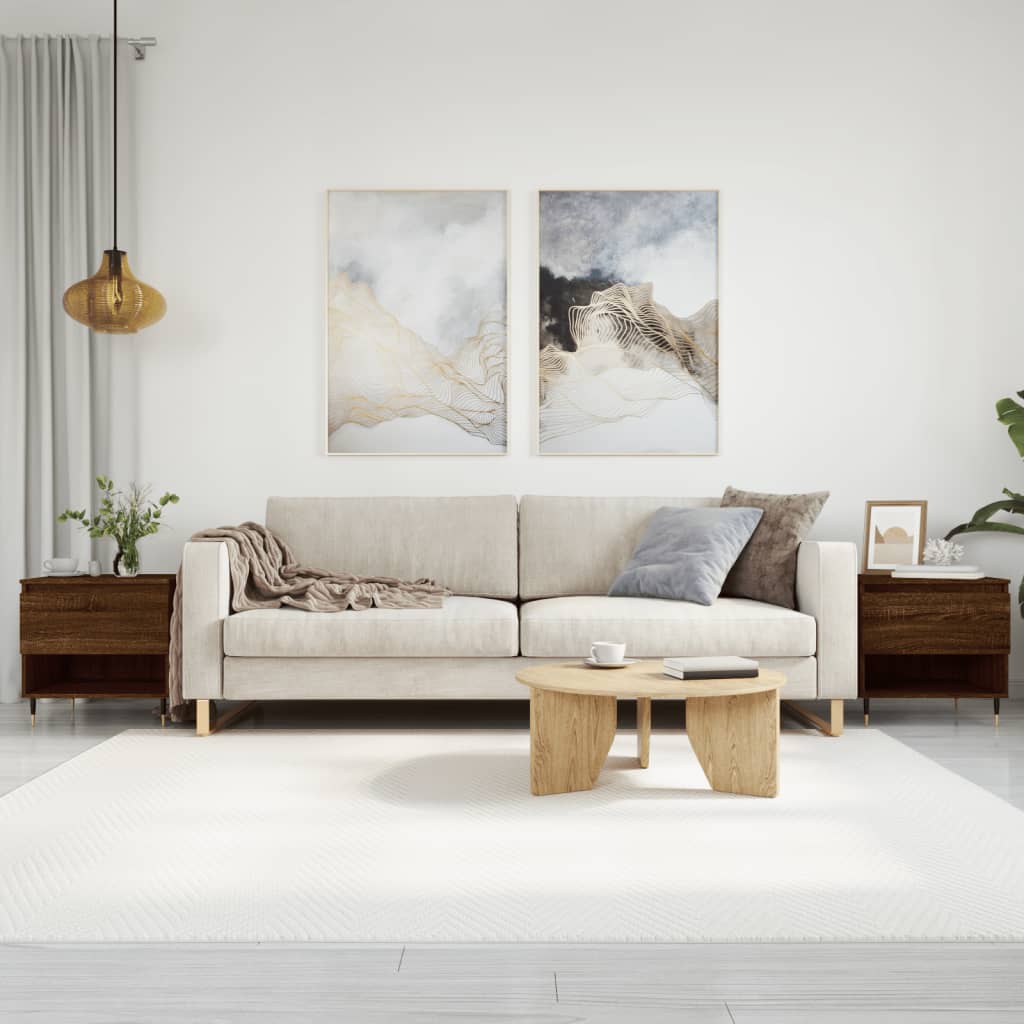 Coffee tables 2 pcs. Brown oak look 50x46x50 cm wood material