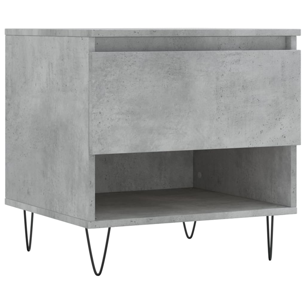 Coffee tables 2 pcs. Concrete grey 50x46x50 cm wood material