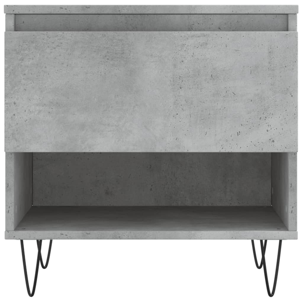 Coffee tables 2 pcs. Concrete grey 50x46x50 cm wood material